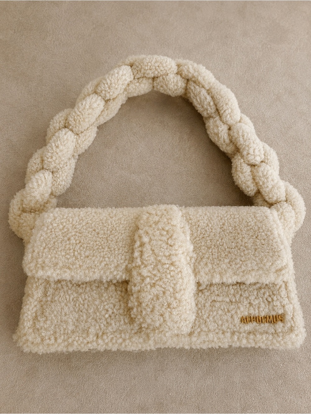 Jacquemus Shearling Shoulder Bag